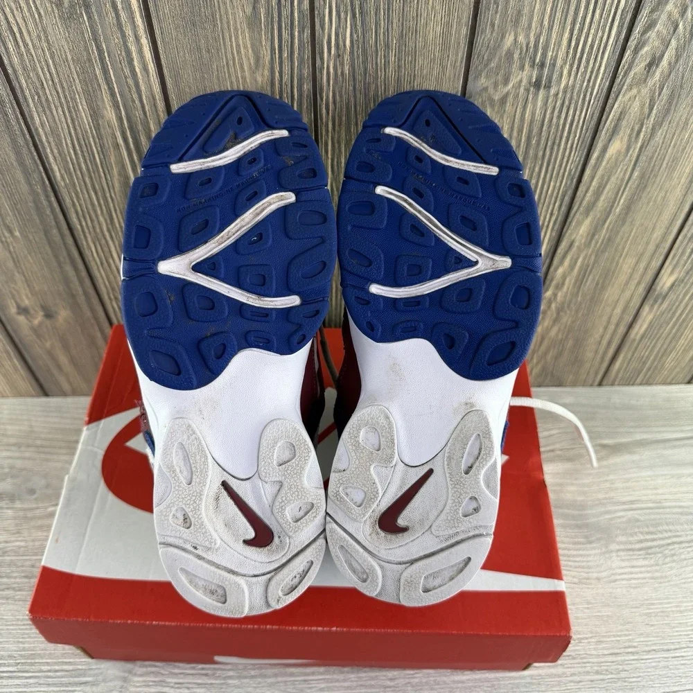 Nike Air Speed Turf Max 96 Shoes Boys 5.5Y White Blue Red Sneakers DZ4449-100
